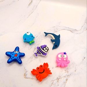 Crocs Pieces Sea Animals 6 Piece  NWOT
